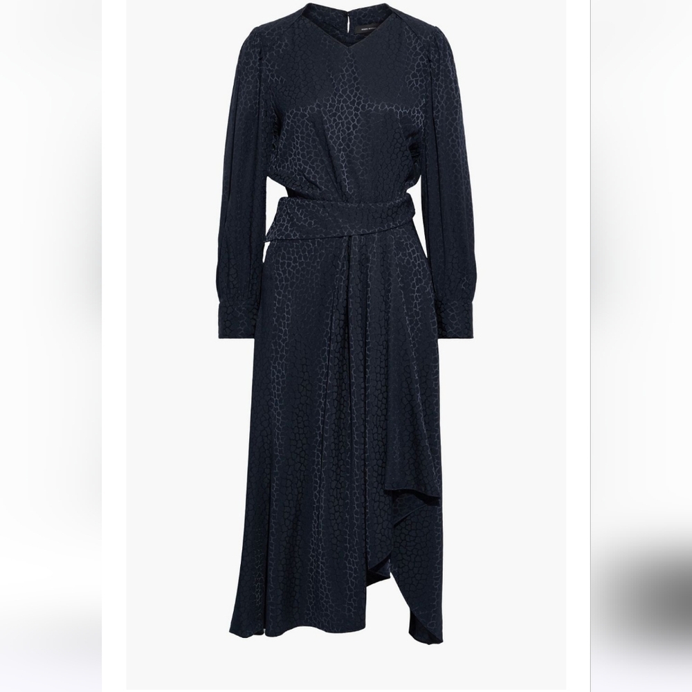 Isabel Marant Robe Romina Silk Blend Midi Dress In Anthracite